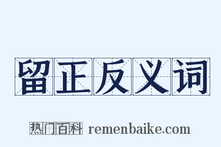 留正反义词是什么意思的图片
